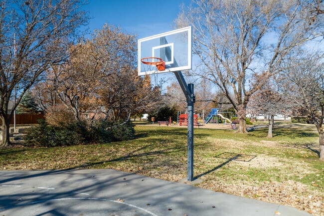 There is a small basketball court located among Hesston homes.