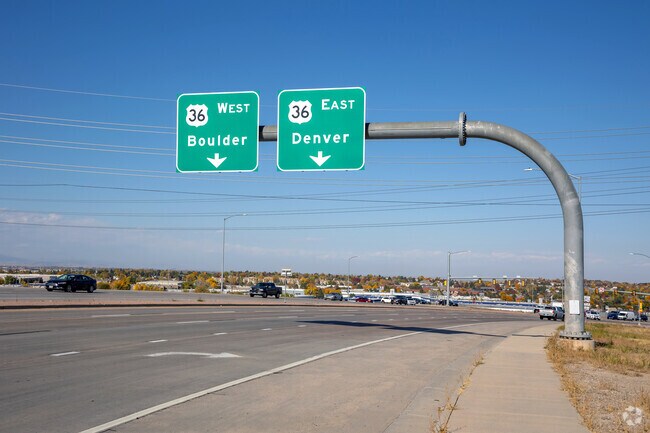 Sheridan Green is positioned between Boulder and Denver, with access to major highways nearby.