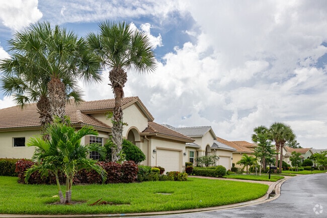 Homes in Verandah include Mediterranean and stucco builds.