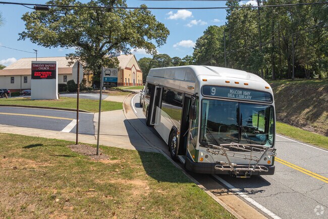 The Athens transit bus makes getting around Berkley Hills easy.