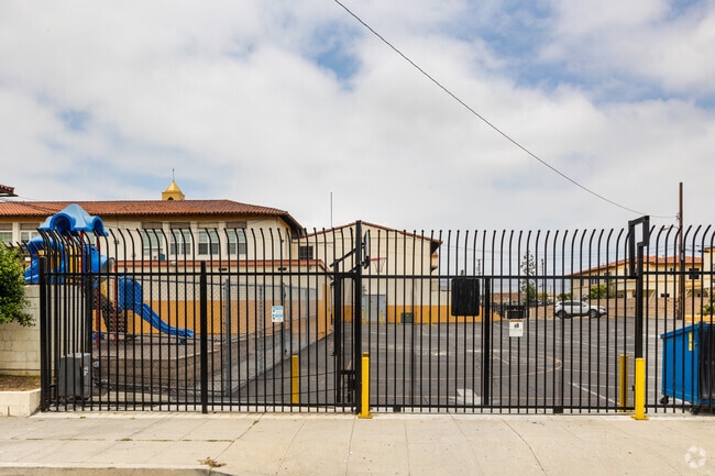 Students at St. Joseph Elementary School in Hawthorne, CA can enjoy the playground and blacktop.