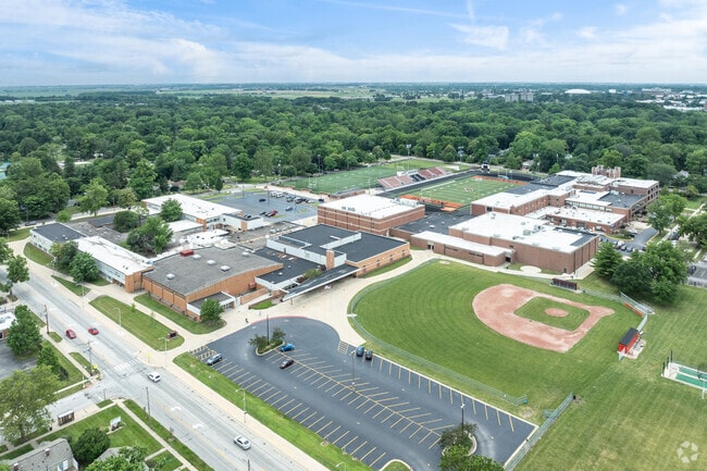 Urbana Middle School is on the same campus as Urbana High School.