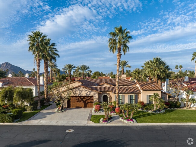 La Quinta has many spanish style mansions with stunning views of the mountains and golf courses.