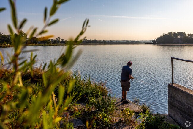 Carter Lake offers a peaceful shoreline for a morning cast for Binney Wirt Spencer locals.