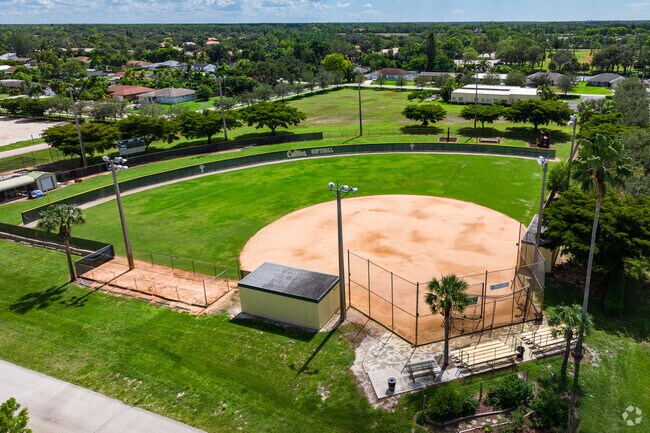 St. John Neumann High School features a small baseball field.