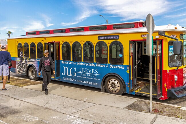 Trolly stations can be picked up along gulf blvd running through Redington Beach.