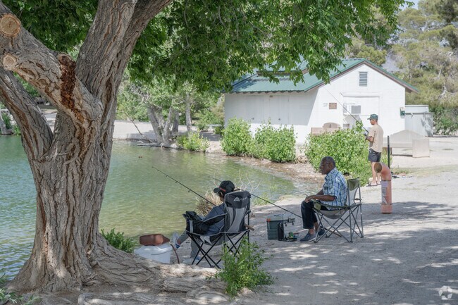 For hiking, mountain biking and rainbow trout fishing, the 680-acre Floyd Lamb Park is just outside of Kyle Canyon.