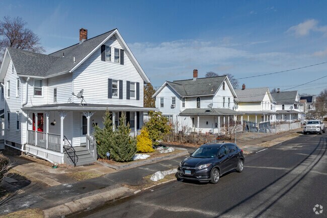 Hodge Avenue homes in Ansonia feature welcoming porches and wide sidewalks.