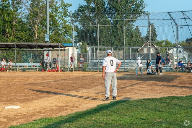 A batter gets ready for a pitch at a game at the Wheeler Athletic Complex in Denfeld.