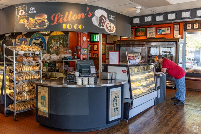 Pop over to Litton's for some delicious burgers and pies.