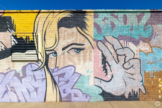 Florence Park celebrates art with creative murals throughout.