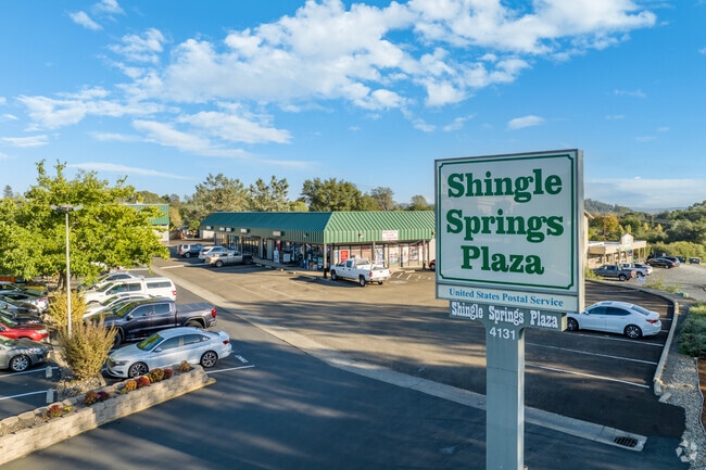 Shingle Springs Plaza Shopping Center features the US Post Office for convenient mailing services.