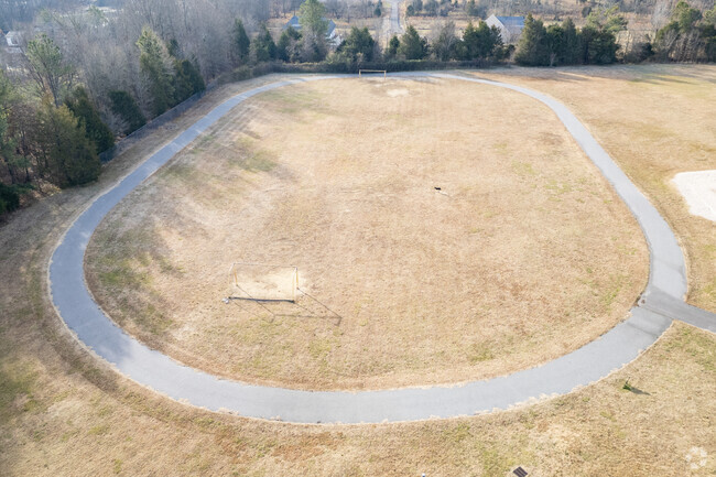 A soccer field at John R. Lawrence Elementary School.