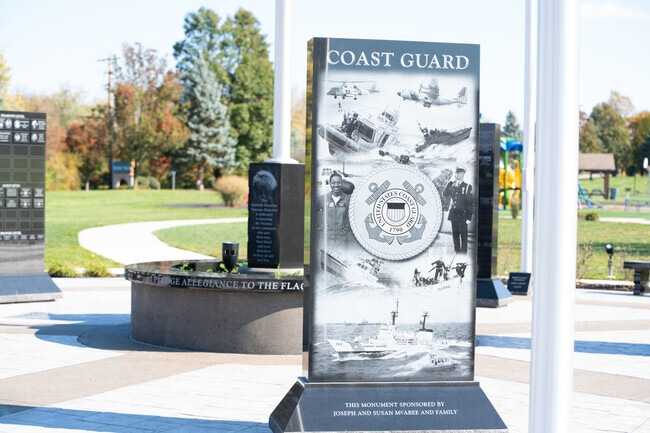 Heroes Park in Fairfield Township has many monuments within the park.
