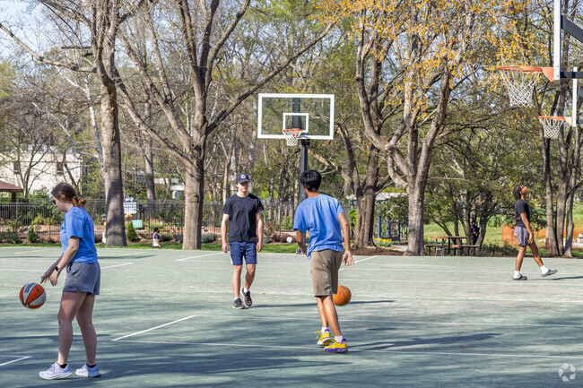 The nearby Community Park features basketball courts where teens from Glen Lennox hang out.