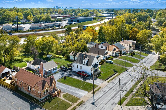 The the city skyline is visible from Saint John.