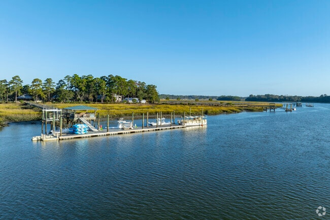 Oldfield members have water access from the community marina on the Okatee River.