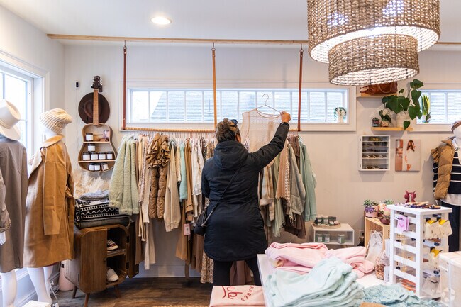 The Druzy Rose is a woman-owned clothing boutique located near South Row.