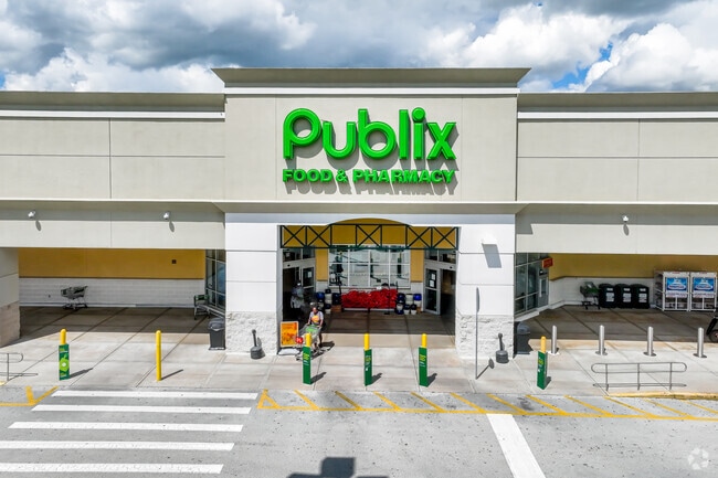 Big box retailers and grocery stores are primarily located along Interstate 95 in Palm Bay.