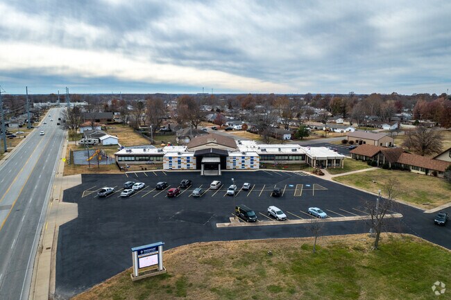 Martin Luther School is surrounded by homes.