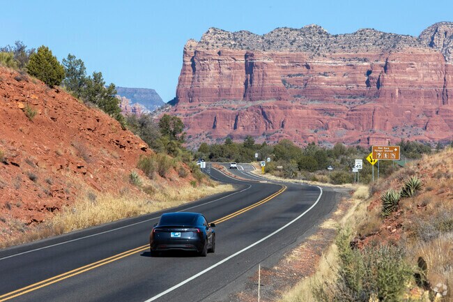 Highway 179 through Village of Oak Creek (Big Park) is an incredible drive.