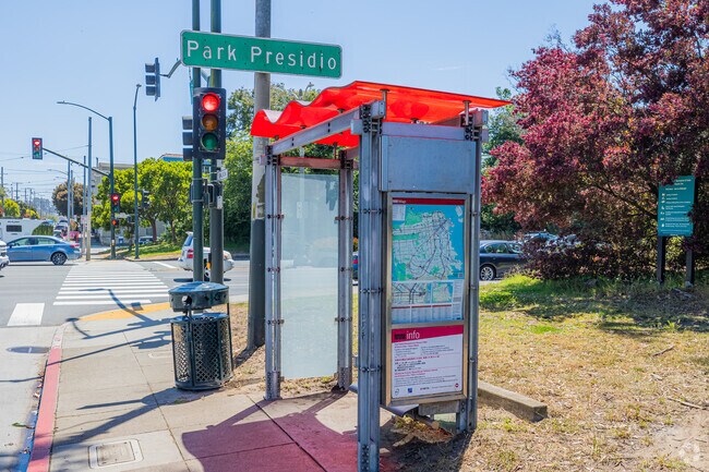 There are bus stops throughout the Inner Richmond connecting you to the rest of San Francisco.