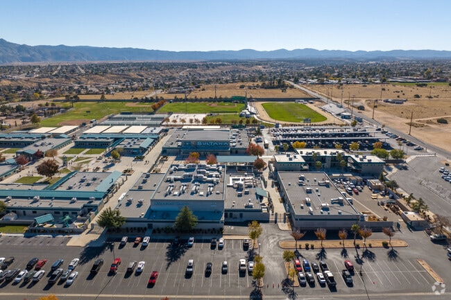 The Sultana High offers a sprawling campus when viewed from above.