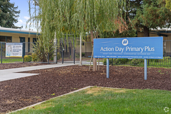 The signage of Action Day School in San Jose.