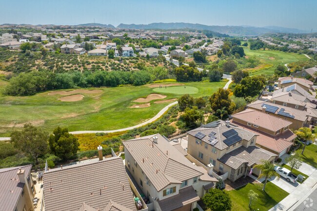 View of the golf course and neighborhoods located in Fairway Canyon.