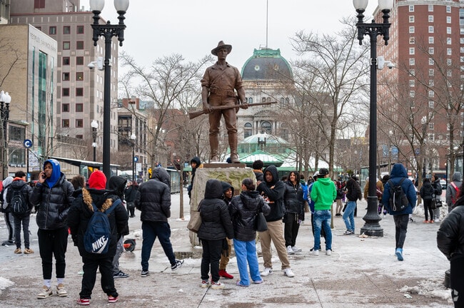 Kennedy Plaza, in Downtown Providence with buses routing throughout the state.