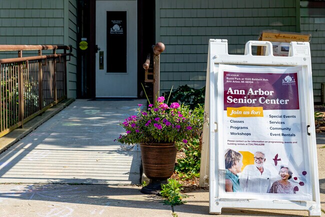 Burns Park is home to the Ann Arbor Senior Center and its many social programs.