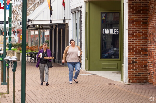 Residents shop the popular downtown district of Lafayette.