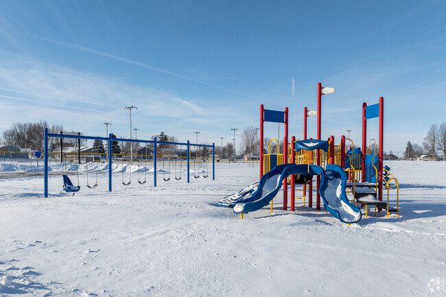Meadow View Primary School students can enjoy the outdoors, year round, on a modern playground.