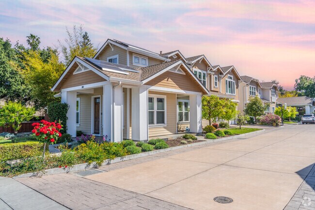 Modern townhomes exists throughout the Cuesta Park neighborhood.