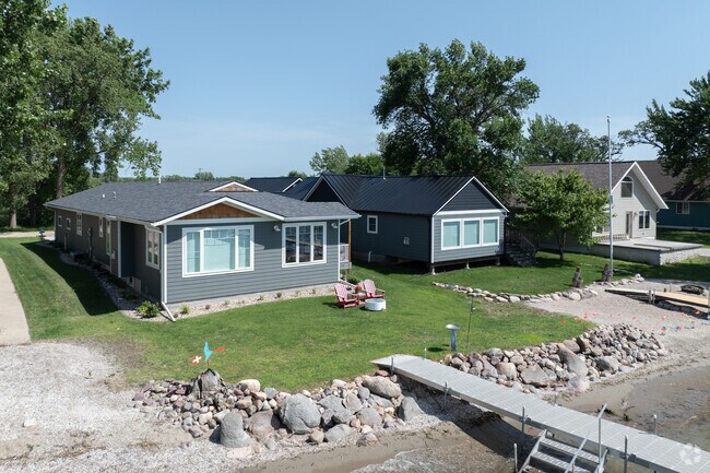 Squat bungalows and ranch can be found along Orleans' lakeshore as well.