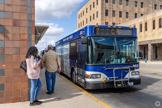 Lafnow commuters can hitch a ride downtown on the Metropolitan Transit Authority bus.