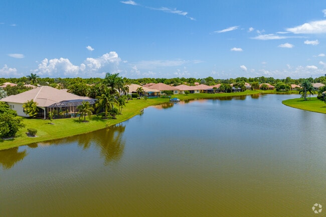 Many single family homes in the Sawgrass Lakes communities are lakefront.