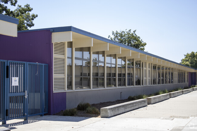 Main entrance to Monroe Middle School in Castlemont, San Jose CA