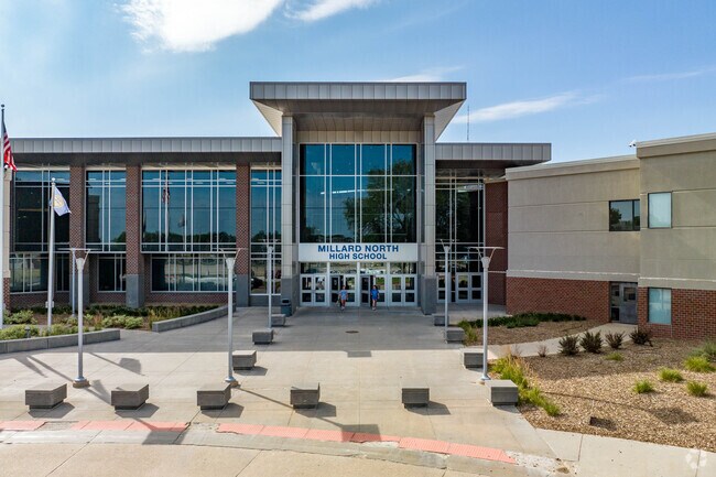 Millard North High School near Piedmont Wycliffe offers a modern and spacious campus.