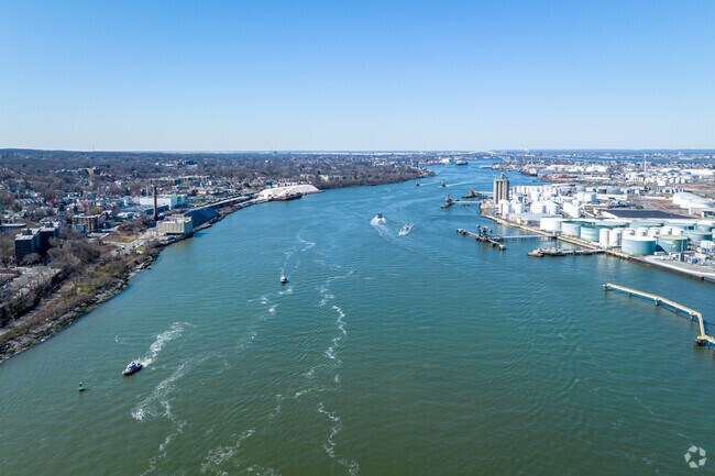 The Kill Van Kull strait separates New Brighton from Bayonne.