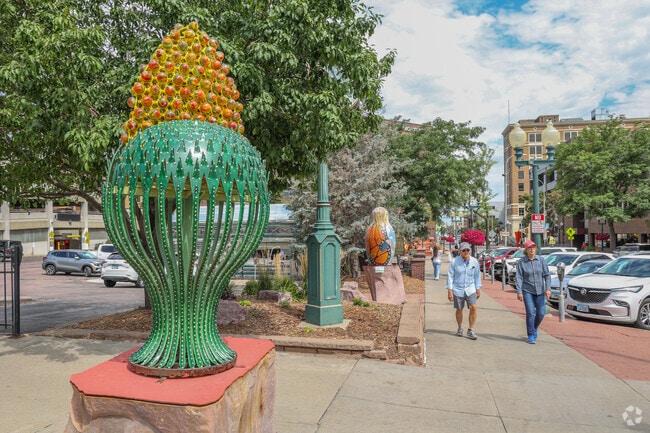 The SculptureWalk can be found downtown, just a few miles from Northeast Sioux Falls.