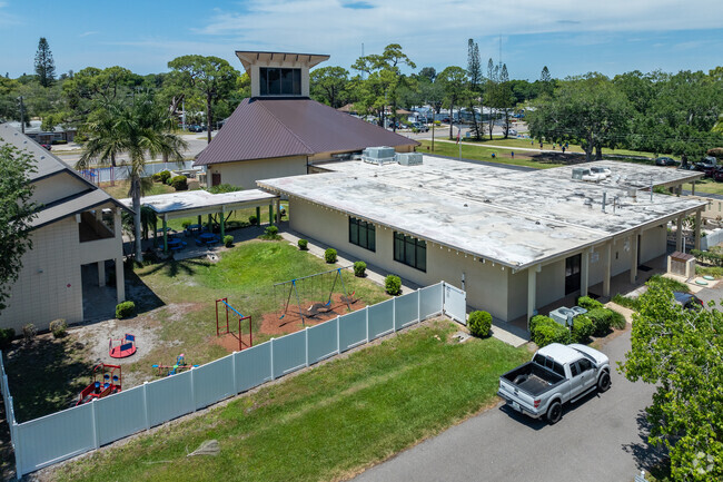 buildings and playground