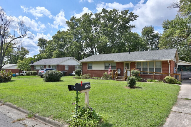 Bryson Ridge features many brick ranch homes close together on quiet streets.