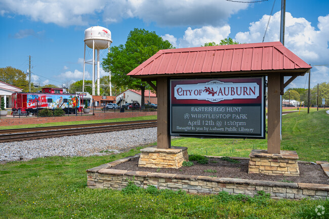 Downtown Auburn exudes a charming small-town atmosphere, reminiscent of the warm and welcoming spirit found in rural Georgia, complete with quaint shops, friendly faces, and the rich scent of southern cuisine wafting through the air.