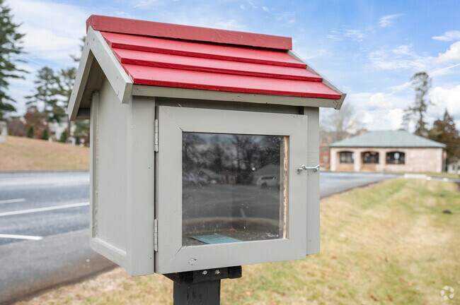 Grab a book at The Little Library on the campus of Cadence Academy Preschool in Hanover.