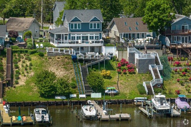 The Riva, Maryland neighborhood offers many beautiful waterfront properties.