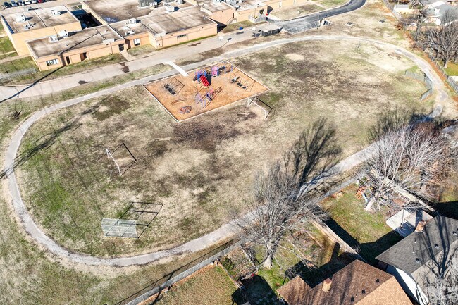 Students at Boevers Elementary School can get lots of exercise on the walking path out back.