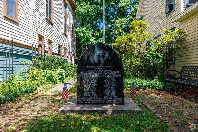 South Side Ithaca honors the 26 soldiers of the 26th regiment in the US Colored Infantry.