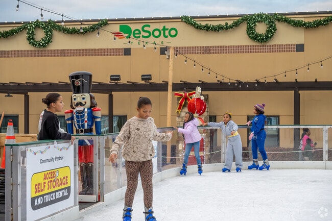 The Annual DeSoto on Ice in the Hampton Place neighborhood by City Hall.