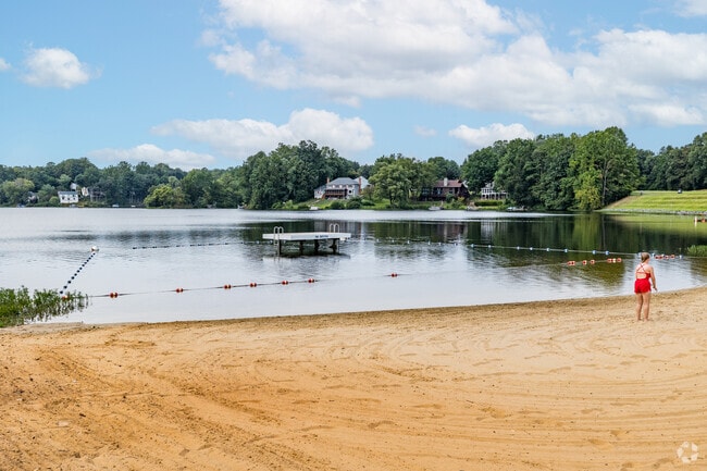 Enjoy a lakeside retreat at Montclair's Dolphin Beach.